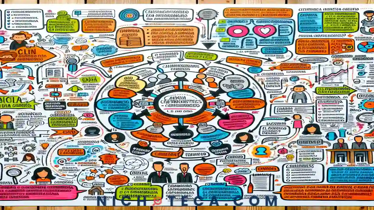 Imagen de un mapa conceptual sobre "Características y cómo identificar al cliente ideal".